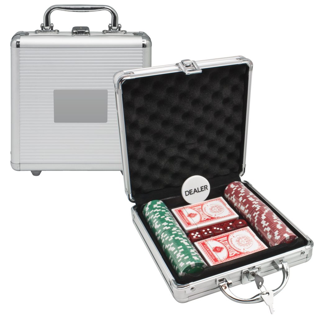 DELUXE 100 PC POKER SET ACE Premiums