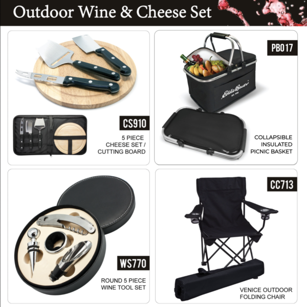 OUTDOOR WINE & CHEESE SET