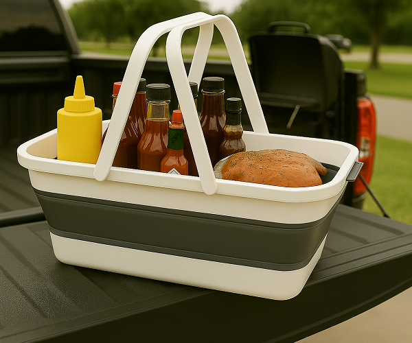 FlexNest Collapsible BBQ Prep Tub / Caddy